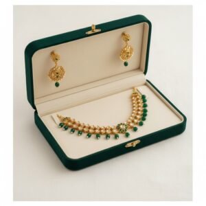 Jewels Green and White Gold Plated